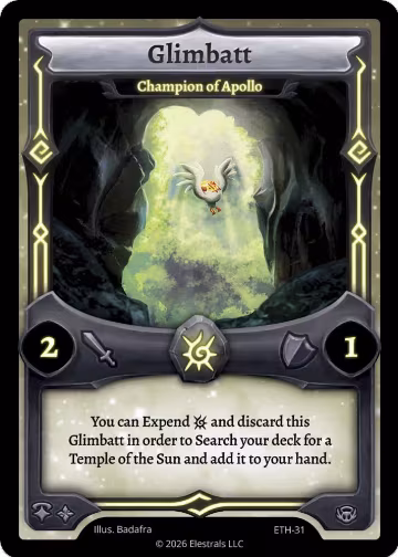 Glimbatt - Champion of Apollo (ETH-31), Shattered Stars - Ethereal — Elestrals card price