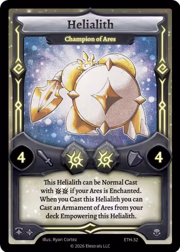 Helialith - Champion of Ares (ETH-32), Shattered Stars - Ethereal — Elestrals card price