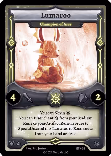 Lumaroo - Champion of Ares (ETH-33), Shattered Stars - Ethereal — Elestrals card price