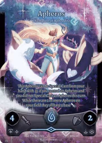 Apheros - Champion of Aphrodite (ETH-38), Shattered Stars - Ethereal — Elestrals card price