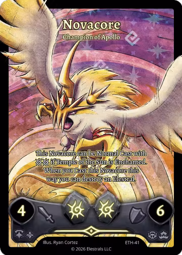 Novacore - Champion of Apollo (ETH-41), Shattered Stars - Ethereal — Elestrals card price