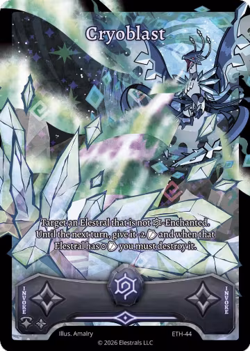 Cryoblast (ETH-44), Shattered Stars - Ethereal — Elestrals card price