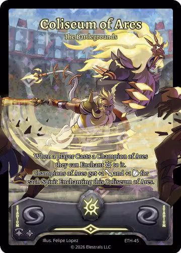 Coliseum of Ares - The Battlegrounds (ETH-45), Shattered Stars - Ethereal — Elestrals card price