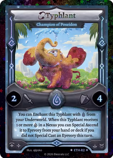 Typhlant - Champion of Poseidon (Stellar) (ETH-R2), Shattered Stars - Ethereal — Elestrals card price