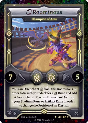 Roominous - Champion of Ares (Stellar) (ETH-R7), Shattered Stars - Ethereal — Elestrals card price