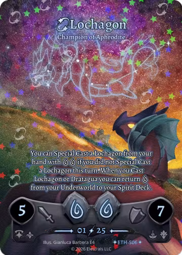 Lochagon - Champion of Aphrodite (Serialized) (ETH-S06), Shattered Stars - Ethereal — Elestrals card price
