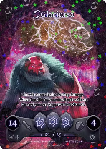Glaciursa (Serialized) (ETH-S08), Shattered Stars - Ethereal — Elestrals card price
