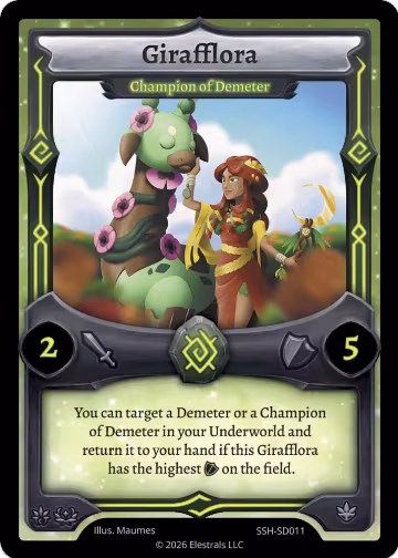 Girafflora - Champion of Demeter (SSH-SD011), Divine Champions: Snowshade Starter Decks — Elestrals card price