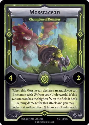 Mosstacean - Champion of Demeter (SSH-SD013), Divine Champions: Snowshade Starter Decks — Elestrals card price