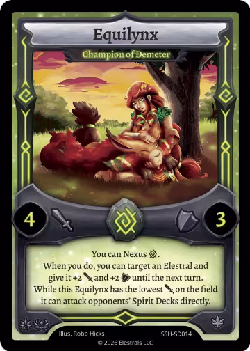 Equilynx - Champion of Demeter (SSH-SD014), Divine Champions: Snowshade Starter Decks — Elestrals card price