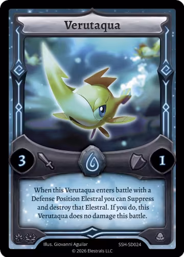 Verutaqua (SSH-SD024), Divine Champions: Snowshade Starter Decks — Elestrals card price