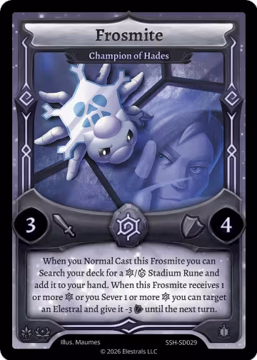 Frosmite - Champion of Hades (SSH-SD029), Divine Champions: Snowshade Starter Decks — Elestrals card price