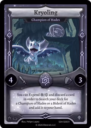 Kryoling - Champion of Hades (SSH-SD031), Divine Champions: Snowshade Starter Decks — Elestrals card price