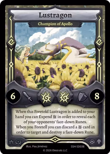 Lustragon - Champion of Apollo (SSH-SD038), Divine Champions: Snowshade Starter Decks — Elestrals card price