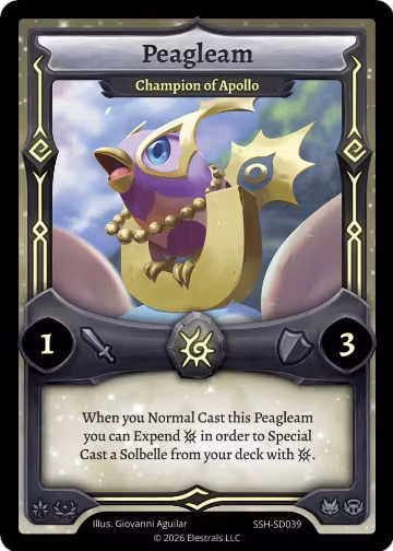 Peagleam - Champion of Apollo (SSH-SD039), Divine Champions: Snowshade Starter Decks — Elestrals card price