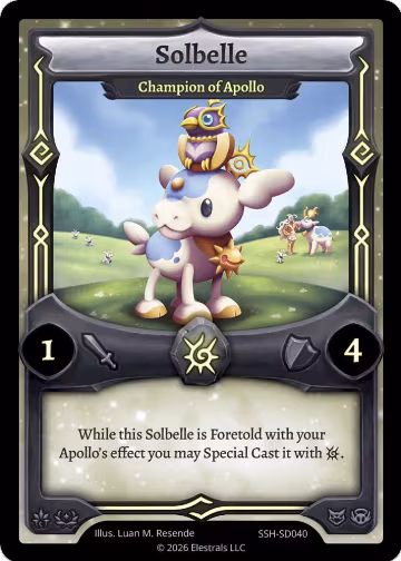 Solbelle - Champion of Apollo (SSH-SD040), Divine Champions: Snowshade Starter Decks — Elestrals card price