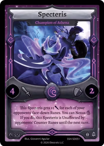Specteris - Champion of Athena (SSH-SD051), Divine Champions: Snowshade Starter Decks — Elestrals card price