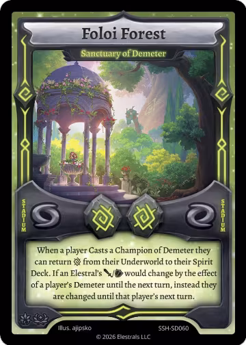 Foloi Forest - Sanctuary of Demeter (SSH-SD060), Divine Champions: Snowshade Starter Decks — Elestrals card price