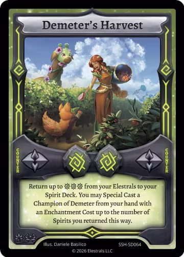 Demeter's Harvest (SSH-SD064), Divine Champions: Snowshade Starter Decks — Elestrals card price