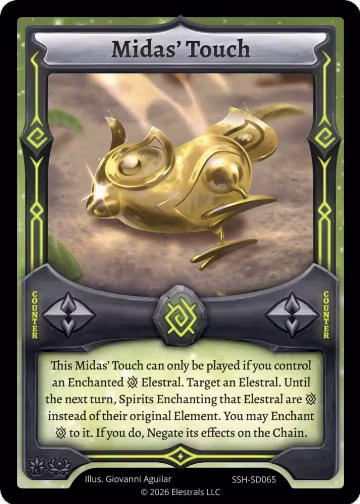 Midas' Touch (SSH-SD065), Divine Champions: Snowshade Starter Decks — Elestrals card price