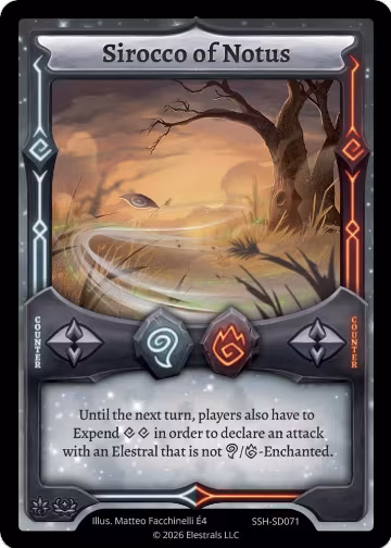 Sirocco of Notus (SSH-SD071), Divine Champions: Snowshade Starter Decks — Elestrals card price
