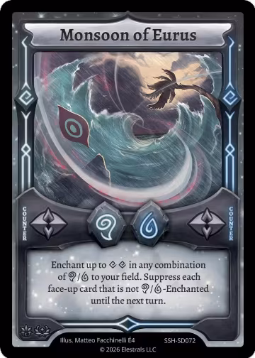 Monsoon of Eurus (SSH-SD072), Divine Champions: Snowshade Starter Decks — Elestrals card price