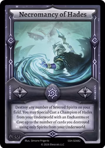 Necromancy of Hades (SSH-SD082), Divine Champions: Snowshade Starter Decks — Elestrals card price