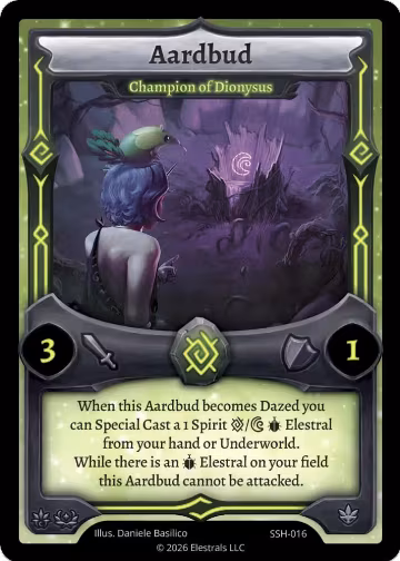 Aardbud - Champion of Dionysus (SSH-016), Divine Champions: Snowshade — Elestrals card price