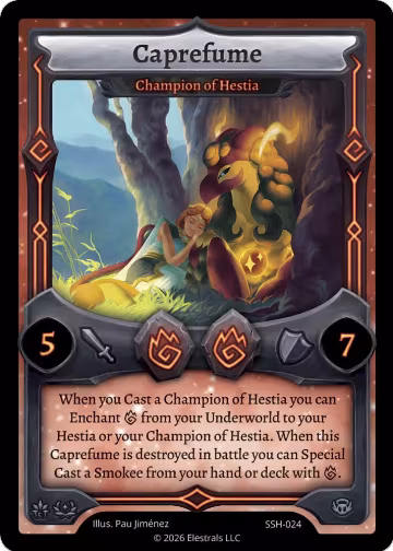 Caprefume - Champion of Hestia (SSH-024), Divine Champions: Snowshade — Elestrals card price