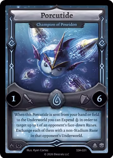 Porcutide - Champion of Poseidon (SSH-031), Divine Champions: Snowshade — Elestrals card price