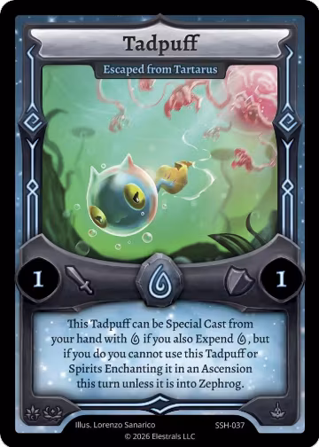 Tadpuff - Escaped from Tartarus (SSH-037), Divine Champions: Snowshade — Elestrals card price