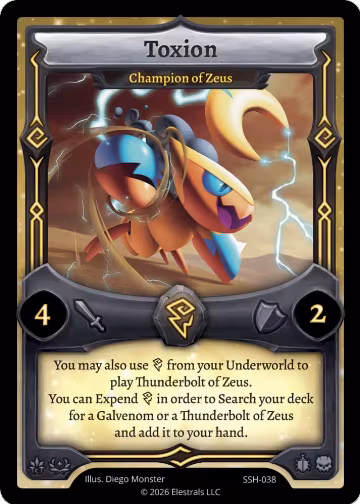 Toxion - Champion of Zeus (SSH-038), Divine Champions: Snowshade — Elestrals card price