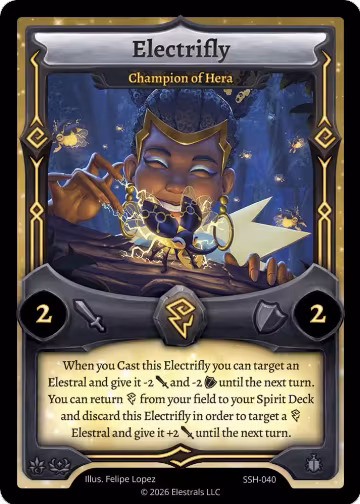 Electrifly - Champion of Hera (SSH-040), Divine Champions: Snowshade — Elestrals card price