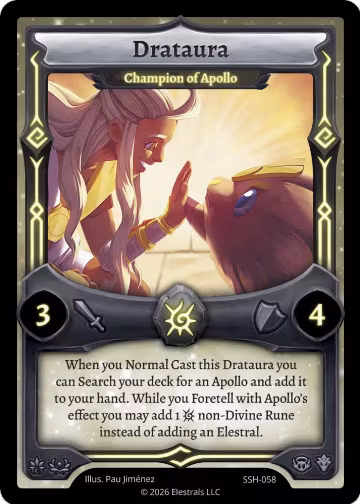 Drataura - Champion of Apollo (SSH-058), Divine Champions: Snowshade — Elestrals card price