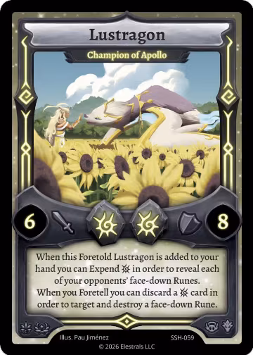 Lustragon - Champion of Apollo (SSH-059), Divine Champions: Snowshade — Elestrals card price