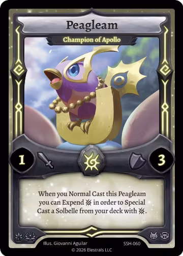 Peagleam - Champion of Apollo (SSH-060), Divine Champions: Snowshade — Elestrals card price