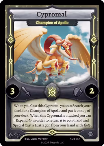 Cypromal - Champion of Apollo (SSH-062), Divine Champions: Snowshade — Elestrals card price