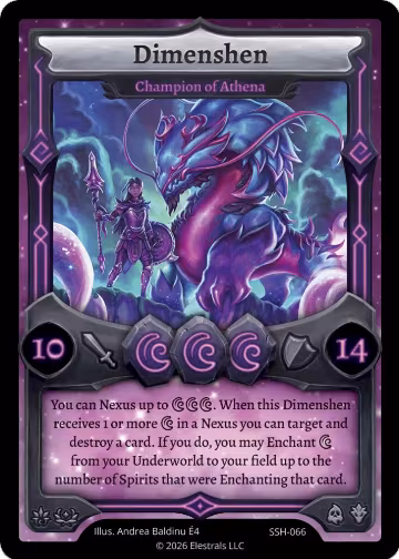 Dimenshen - Champion of Athena (SSH-066), Divine Champions: Snowshade — Elestrals card price