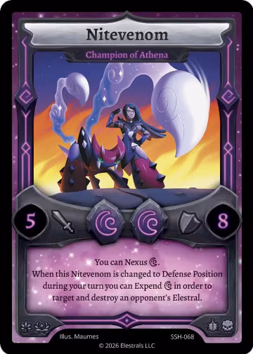 Nitevenom - Champion of Athena (SSH-068), Divine Champions: Snowshade — Elestrals card price