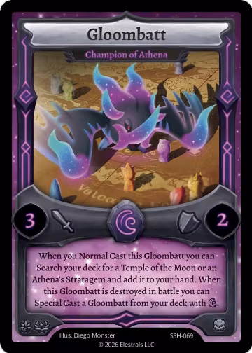 Gloombatt - Champion of Athena (SSH-069), Divine Champions: Snowshade — Elestrals card price