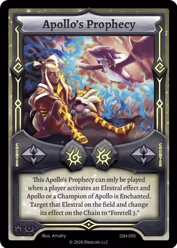 Apollo's Prophecy (SSH-095), Divine Champions: Snowshade — Elestrals card price