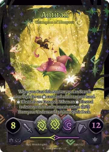 Antitan - Champion of Dionysus (Full Art) (SSH-102), Divine Champions: Snowshade — Elestrals card price