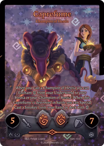 Caprefume - Champion of Hestia (Full Art) (SSH-103), Divine Champions: Snowshade — Elestrals card price