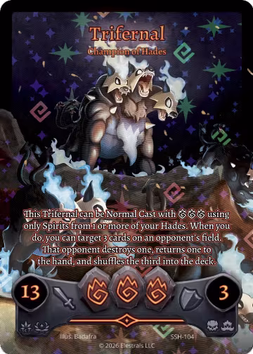 Trifernal - Champion of Hades (Full Art) (SSH-104), Divine Champions: Snowshade — Elestrals card price