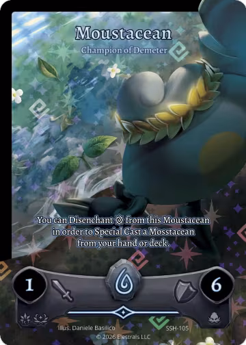 Moustacean - Champion of Demeter (Full Art) (SSH-105), Divine Champions: Snowshade — Elestrals card price