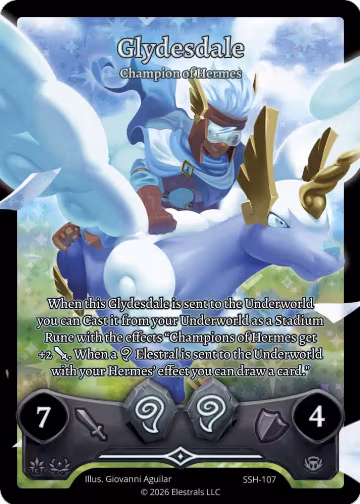 Glydesdale - Champion of Hermes (Full Art) (SSH-107), Divine Champions: Snowshade — Elestrals card price