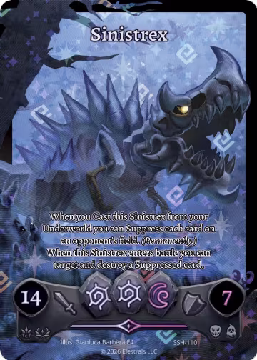 Sinistrex (Full Art) (SSH-110), Divine Champions: Snowshade — Elestrals card price