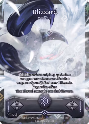 Blizzard - Whiteout (Full Art) (SSH-116), Divine Champions: Snowshade — Elestrals card price