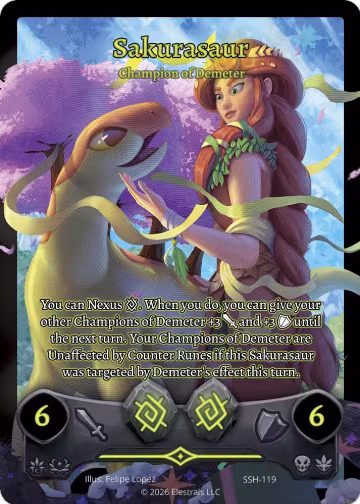 Sakurasaur - Champion of Demeter (Full Art) (SSH-119), Divine Champions: Snowshade — Elestrals card price