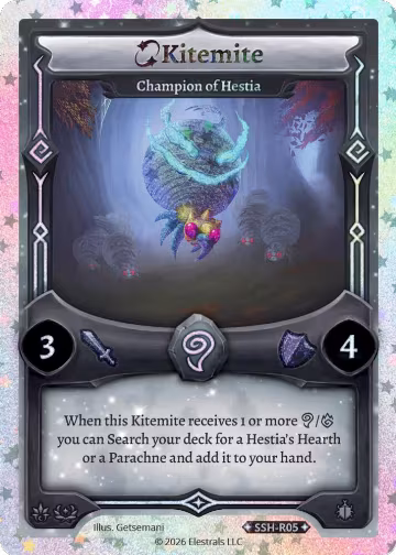 Kitemite - Champion of Hestia (Stellar) (SSH-R05), Divine Champions: Snowshade — Elestrals card price
